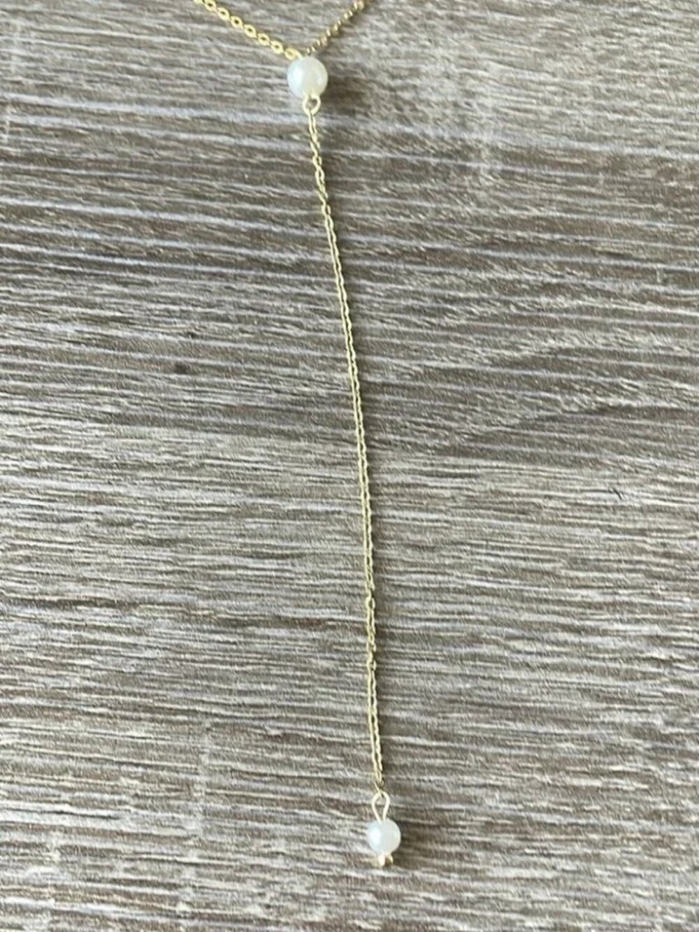 Y shape Pearl Accents necklaceN1021 - Picture 4 of 5
